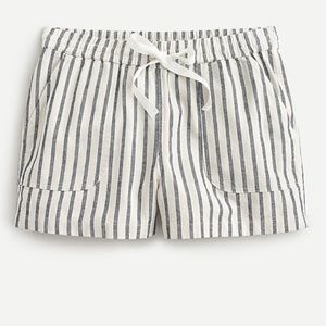 JCrew Cotton-linen seaside short in stripe size xs (runs large)